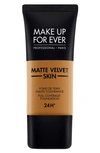 Make Up For Ever Matte Velvet Skin Full Coverage Foundation Y513 Warm Amber 1.01 oz / 30 ml In Y513-warm Amber