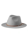 Brixton 'wesley' Wool Fedora In Stone