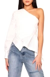 ABSENCE OF COLOUR DIANA ONE-SHOULDER SHIRT,SS21A140