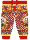 Dolce & Gabbana Carretto-print Track Trousers In Red