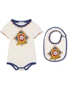 Dolce & Gabbana 2 Piece Carretto-print Jersey Gift Set In White