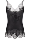 CARINE GILSON LACE-PANELLED SILK CAMISOLE