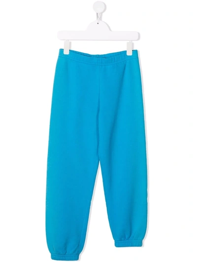 Erl Kids' Asymmetric Slim-fit Track Pants In Blue