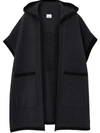 BURBERRY LOGO-JACQUARD KNITTED CAPE