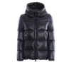 Moncler Womens Navy Seritte Hooded Shell-down Jacket Xs In Blue