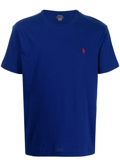 Polo Ralph Lauren Logo-embroidered T-shirt In Nude