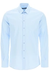 Dolce & Gabbana Gold Fit Shirt In Cotton In Azzurro (light Blue)
