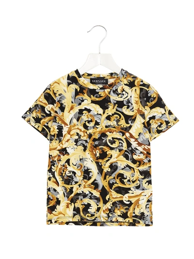 Young Versace Kids' Barocco T-shirt In Multicolor