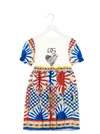 Dolce & Gabbana Graphic-print Skater Dress In Multicolor