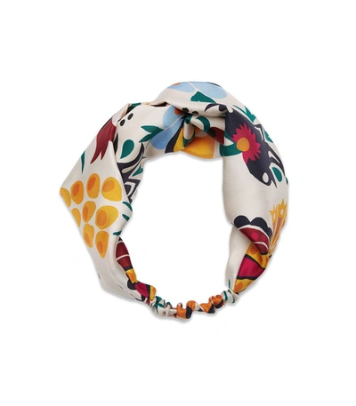 La Doublej Pinup Headband In Selva Bianco In Multi