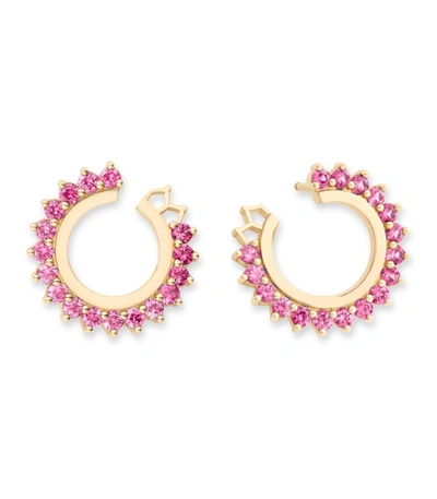 Nouvel Heritage Vendome Pink Sapphire Earrings In Ylwgold