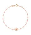 Gigi Clozeau 18kt Rose Gold Classic Gigi North Star Salmon Pink And Diamond Beaded Bracelet In Rg/rose