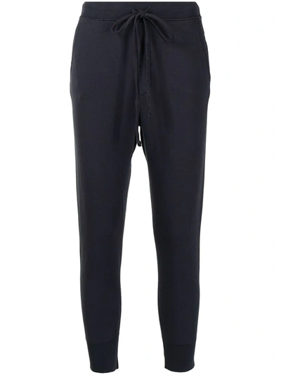 Nili Lotan Cropped Cotton Track Trousers In Carbon