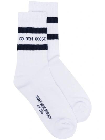 Golden Goose Socks In Terryeffect Cotton In White