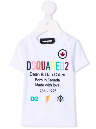 Dsquared2 Kids' White Cotton T-shirt