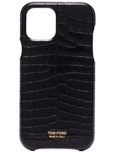 Tom Ford Crocodile-effect Iphone X/xs Case  In Black