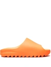 Adidas Originals Yeezy "enflame Orange" Slides In Orange