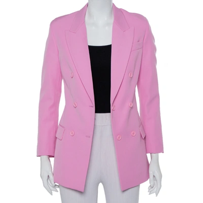 Pre-owned Stella Mccartney Pink Wool Double Breasted Blazer S