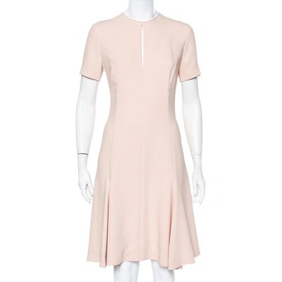 Pre-owned Stella Mccartney Light Pink Crepe Keyhole Neck Detail Skater Dress S