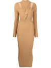 ACLER COLLINS RIBBED MIDI DRESS