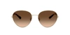 Coach Brown Pink Gradient Aviator Ladies Sunglasses Hc7074 90051359 In Brown