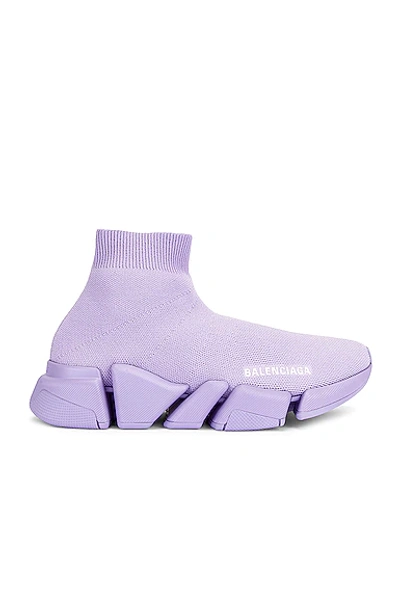 Balenciaga Speed 2.0 Lt Sock Sneakers In Lilac