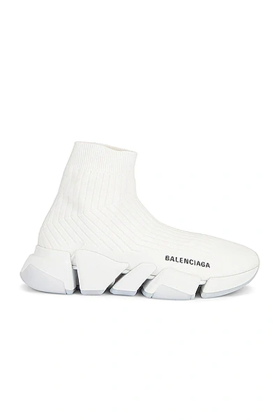 Balenciaga Speed 2.0 Lt Rib Sock Sneaker In White