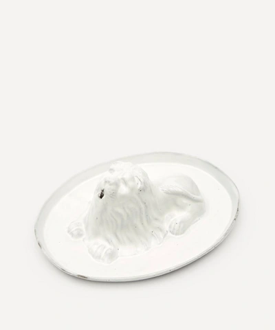 Astier De Villatte Large Lion Incense Holder In White