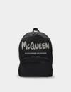 ALEXANDER MCQUEEN METROPOLITAN BACKPACK - ALEXANDER MCQUEEN -  BLACK/OFF-WHITE - SYNTHETIC