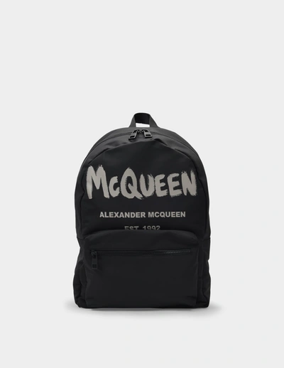 Alexander Mcqueen Rucksack Metropolitan Aus Schwarzem Nylon In Black