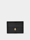 Alexander Mcqueen Skull Leather Credit Card Case In Black