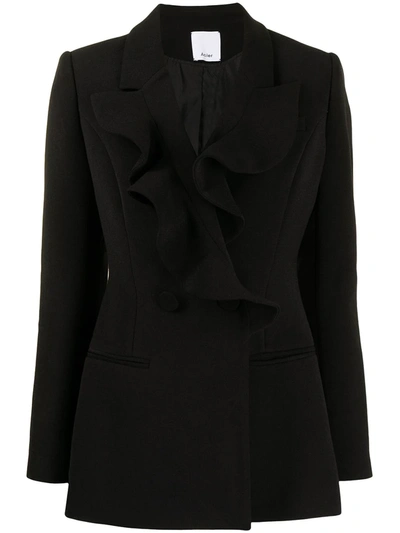 Acler Fairmont Ruffle-trim Suit Jacket In Black
