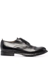 Officine Creative Mens Wine Anatomia Leather Derby Shoes In Black