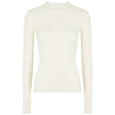 Sportmax Ragusa Ivory Ribbed-knit Jumper In Off White