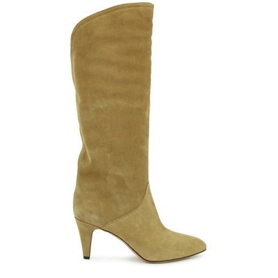 Isabel Marant Laylis 75 Camel Suede Knee-high Boots In Taupe