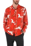 Buscemi Bird Print Shirt In Red
