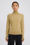 Filippa K Natalia Raw-cut Hem Jumper In Khaki Green
