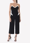 Mugler Corset Crop Top In Monochrome