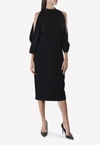 Cushnie Et Ochs Cold-shoulder Pencil Dress In Black