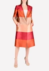 Bibhu Mohapatra Colorblock Long Sleeved Coat In Red