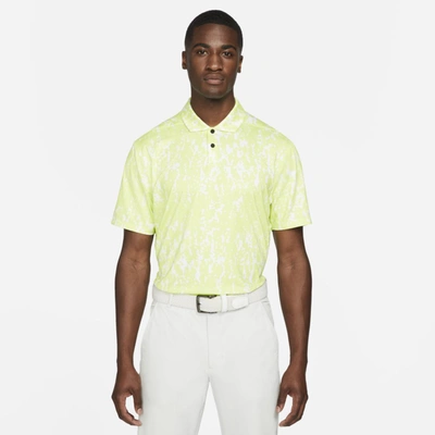 Nike Dri-fit Vapor Men's Graphic Golf Polo In Light Lemon Twist,black