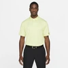 Nike Dri-fit Player Men's Striped Golf Polo In Light Lemon Twist,pure,brushed Silver