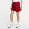 Nike Dri-fit Swoosh Fly Women's Basketball Shorts In Sport Red,flat Gold