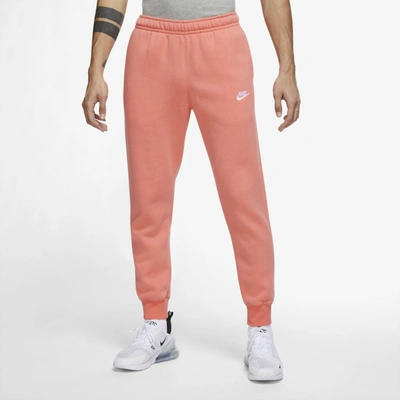 Nike Sportswear Club Fleece Joggers In Magic Ember,magic Ember,white