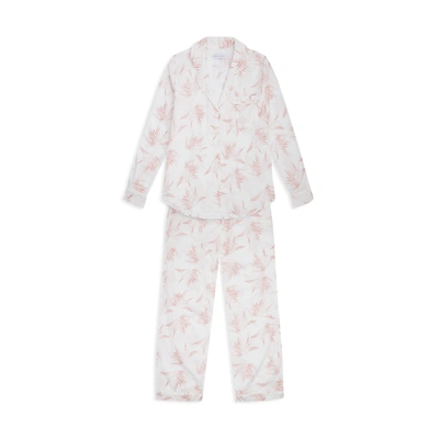 Desmond And Dempsey Long Set In White,pink Deia