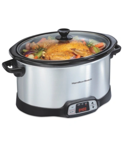 Hamilton Beach 8-qt. Programmable Countdown Slow Cooker In Silver