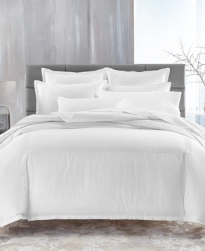 Hotel Collection Chain Links Embroidered 100% Pima Cotton Duvet Cover, Full/queen, Created For Macy's In White