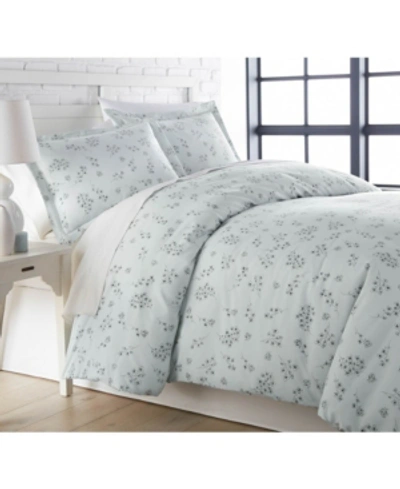 Southshore Fine Linens Sweet Florals Ultra Soft 3-pc. Duvet Cover Set, Full/queen In Ballard Blue