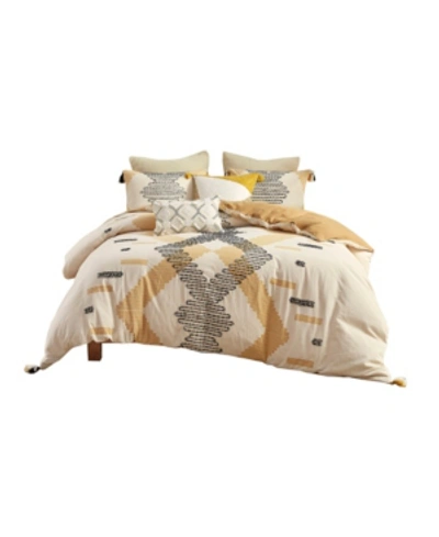 Ink+ivy Arizona Cotton 3-pc. Duvet Cover Set, Full/queen In Yellow