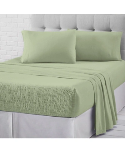 J Queen New York Royal Fit Jersey Flannel 4-pc. Sheet Set, Full In Sage
